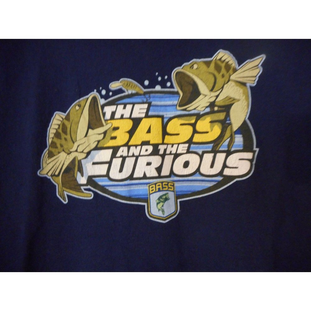 Blue Bass  Tee T-Shirt The Bass and the Furious Fish Short Sleeve